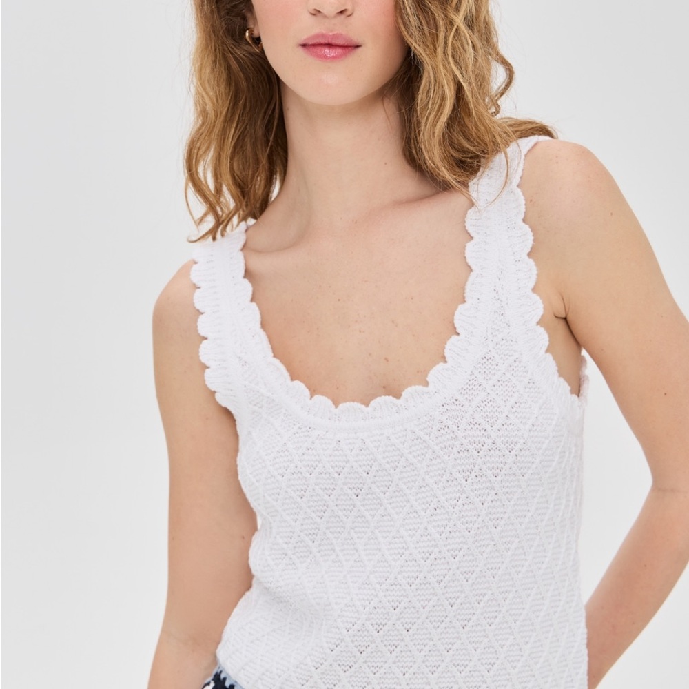 Splendid Sonia Crochet Sweater Tank - Picture 3 of 4